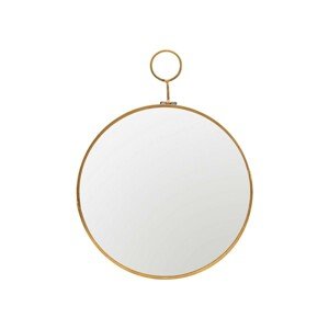 Kulaté nástěnné zrcadlo se zlatým rámem průměr 22 cm LOOP House Doctor - zlaté