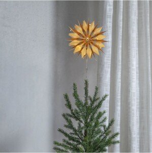 Světelná špička na vánoční stromeček výška 43 cm Star Trading Star Flinga - zlatá