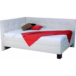 Rohová čalouněná postel Anabel s úložným prostorem a matrací Rozměr: 90x200 cm, Potahová látka: ALFA8