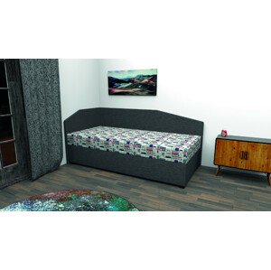 Polohovací rohová postel Darko s úložným prostorem a matrací Rozměr: 80x200 cm, Potahová látka: ALFA8