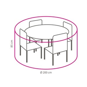 Ochranná plachta na okrúhlu stolovú súpravu Ø200 cm